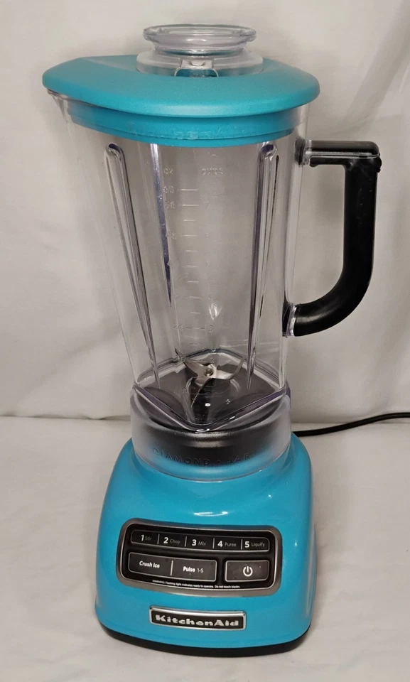 KitchenAid 5 velocidades 60 oz frasco de diamante mezclador cristal azul modelo KSB1575GA0 Foto 1 de 4