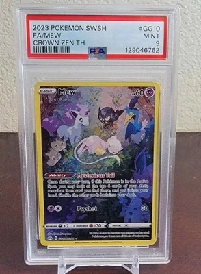 Mew Crown Zenith: Galarian Gallery Holo Rare Card GG10/GG70 PSA 9 - Image 1 of 2