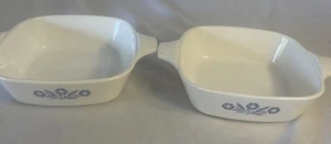 Lot of 2 Vintage Corning Ware Blue Cornflower Petite Pans P-41 1 3/4 Cup - Picture 1 of 5