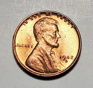 1942 D LINCOLN WHEAT PENNY UNC #C8607 - Picture 1 of 2