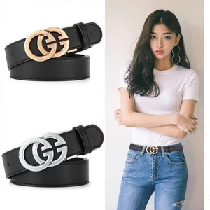 Black Gold Leather Belt fashion classic Business casual Jeans Suits versatile - Picture 1 of 8
