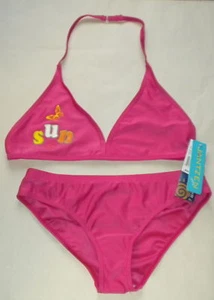 NWT JANTZEN GIRLS 2 PC PINK BIKINI BATHING SUIT SIZE 16 $50 - Picture 1 of 2