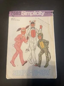 Simplicity Sewing Pattern Animal Costume 6 Child New Uncut 7683 Vintage 1976 - Picture 1 of 7
