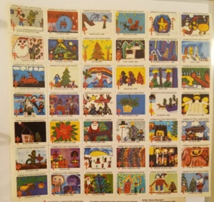 1980 UNITED STATES BRIEFMARKEN WEIHNACHTEN SIEGEL BOGEN mit 42 postfrisch Vintage - Bild 1 von 1