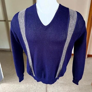 1960s Vintage Alpaca Parker Of Vienna V Neck Pullover Sweater M - Picture 1 of 8