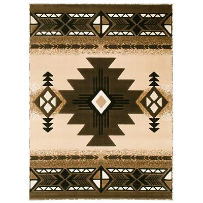 YHSF South West Native American Area Rug C318 - Easy Clean, Thick, Soft, Durable - Image 1 of 4