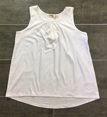 Camiseta sin mangas para niña soprano L grande sin mangas cuello redondo blanca J1816 Foto 1 de 2