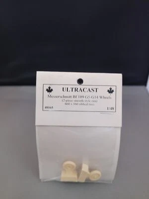 Ultracast #48165 1/48 - Messerschmitt Bf 109 G5-G14 Wheels (Ribbed wheels) - Image 1 of 2