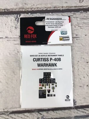 RFSQS48048 1:48 Red Fox Studio Quick Set Acrílico Panel de Instrumentos P-40B WARHAWK Foto 1 de 4