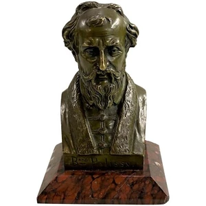 After Chardigny, Diminutive Cast Patinated Bronze Bust of Bernard Palissy, 1858 - Picture 1 of 11