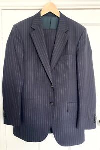 Men's Gieves and Hawkes Pin Stripe Suit 38R Waist 32” Leg 32” 2- piece suit