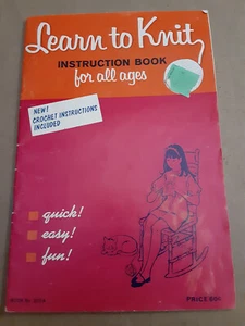 Learn To Knit & Crochet Book All Ages #300 Lion Brand Yarn Co. Vintage 1961 - Picture 1 of 8