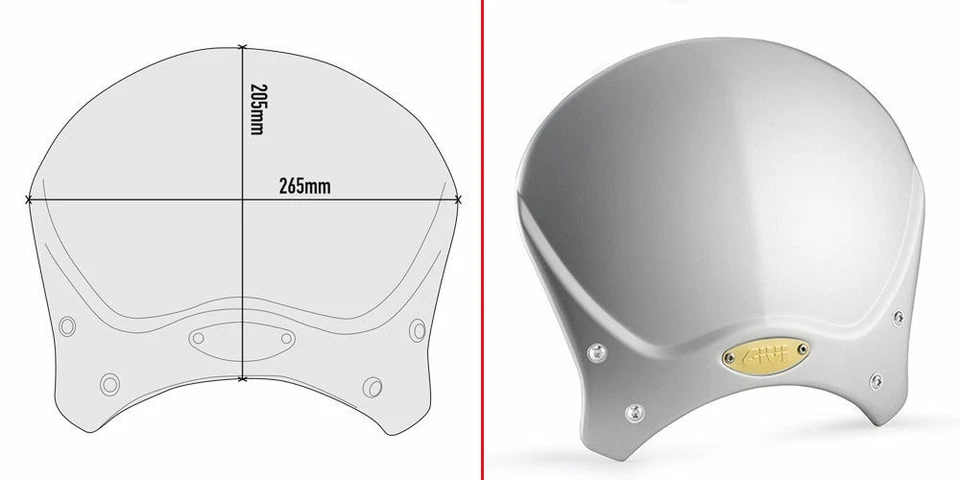 Cupolino ALLUMIN Cafè Racer Attacchi per Royal Enfield Interceptor 650 2019-2022 - Immagine 1 di 1