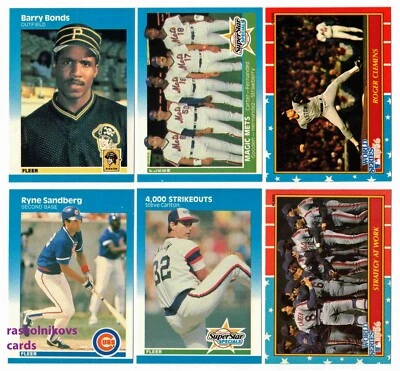 1987 Fleer GLOSSY 501-660+World Series YOUR CHOICE $2 or 2 Card Minimum YOU PICK - Image 1 of 2