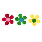 120pcs Felt Fabric Flowers - Assorted Daisy Cutouts, Floral Shapes for Crafts