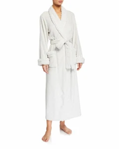 Natori Plush Long-Sleeve Soft Wrap Robe in Pearl size L Large NWT $130+ - Picture 1 of 3
