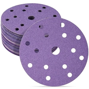 ¡AL DÍA SIGUIENTE! Discos de lijado de cerámica de grano 150 mm 80-400 gancho y bucle paquete de 20 o 50 - Imagen 1 de 11