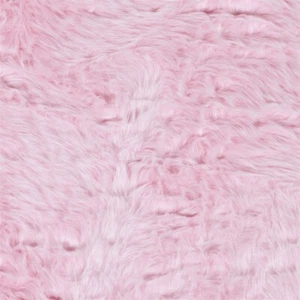 Linon Shep Faux Fur Tufted Acrylic 5'x7' Rug in Pink - Picture 1 of 6