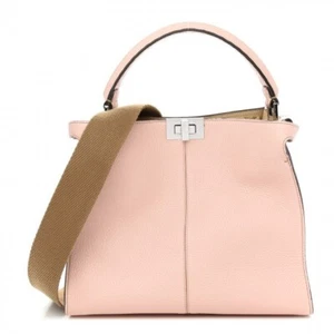 FENDI Pink Peekaboo Medium Calfskin Tote Bag Satchet  - Picture 1 of 7