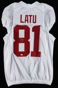 CAMERON LATU AUTOGRAPH SIGNED ALABAMA CUSTOM GAME CUT JERSEY W/ PSA - Picture 1 of 3