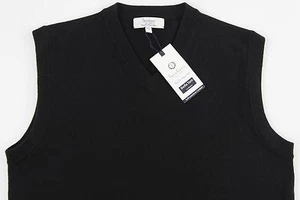 Herren TURNBURY schwarz Merinowolle Pullover Weste Large L NEU neu mit Etikett Biella - Bild 1 von 3