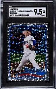 2024 Topps Series 2 Yoshinobu Yamamoto 1989 Silver Foilboard RC #89B2-48 SGC 9.5 - Picture 1 of 2
