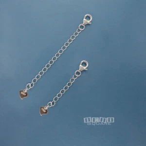 2 extensores de cadena de bordillo con cierre de garra de langosta etiqueta corazón 1,3""/2,3"" - Imagen 1 de 4