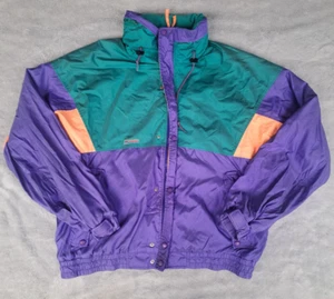 Giacca a vento Columbia uomo XL manica radiale colorblock vintage full zip - Foto 1 di 15