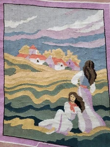 Tapisserie Canevas "Jeunes filles" .... 50 x 40 cm - Imagen 1 de 4