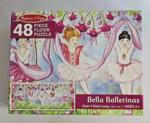 MELISSA & DOUG Bella Ballerinas JIGSAW Floor PUZZLE 48 Jumbo Pieces 4 Feet Long - Picture 1 of 7