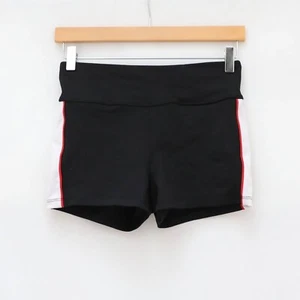 Forever 21 black sports shorts side stripe Small gym activewear workout athletic - Picture 1 of 5