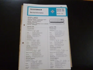 Original Service Manual Telefunken partner 101 partner 105 - Bild 1 von 1