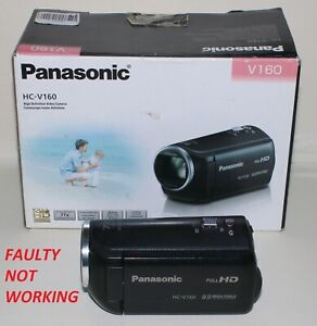 "FAULTY" Panasonic HC-V160  HD Camcorder, Not Working For Spares or Repair
