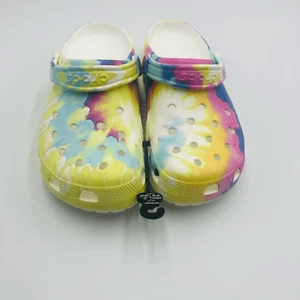 Brand New Tie Dye Crocs Graphic Clogs Shoes Size 9 For Men & 11 Women - Picture 1 of 6