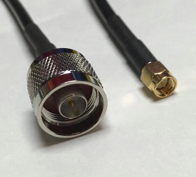 N Type Male to SMA Male Pick Your Length RG58 Coaxial Pigtail Cable USA FAST Lot - Image 1 of 3