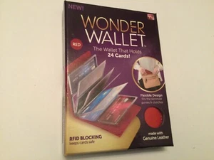 Wonder Wallet Amazing Slim Genuine Leather Wallet RFID Protection, As Seen on TV - Picture 1 of 9