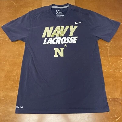Navy Midshipmen Shirt Mens Medium Blue Lacrosse Nike - Image 1 of 4