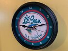 L.L. Bean Fly Fishing Tackle Bait Shop Store Man Cave Advertising Clock Sign