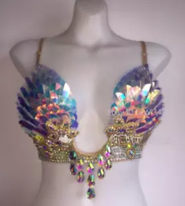 Costume da bar festival musica elettronica reggiseno sirena lusso bilancia pesce splendido - Foto 1 di 4