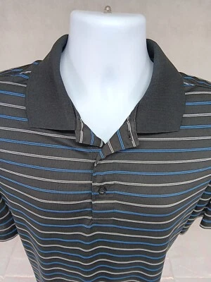 CAMISA POLO DE GOLF ARNOLD PALMER PARA HOMBRE GRANDE AZUL A RAYAS MANGA LOGO Foto 1 de 4