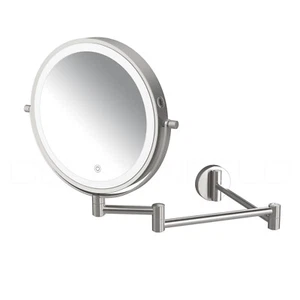DEUSENFELD WL103EFA Akku LED Kosmetikspiegel 10x+Nor , 3 Arme, EDELSTAHL - Bild 1 von 11