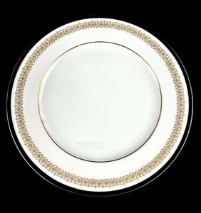 Vintage Sone China 5 Salad Plates #2456 Black Band Gold Trim 7.75" Circa 1968 - Picture 1 of 9
