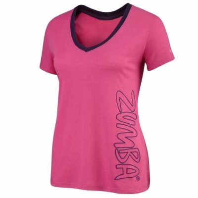 Zumba Dip It Bajo Cuello en V - Rosa Rosa ~ XS y Pequeño ~ ¡Nuevo! ¡Envío gratis! Foto 1 de 3
