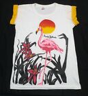 T-shirt graphique vintage années 80 Puerto Vallarta Mexique rose flamant rose 50 50
