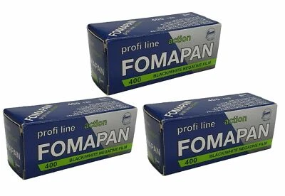 3x Fomapan 400 película de 120 rollos en blanco y negro Foto 1 de 4