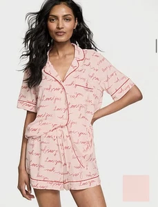 Conjunto de pijama corto suave modal Victoriya Secret rosa grande - Imagen 1 de 1