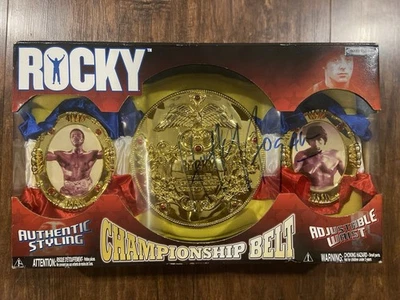 Hulk Hogan Autographed Jakks Pacific Rocky Collectors Series Championship Belt - Image 1 of 4