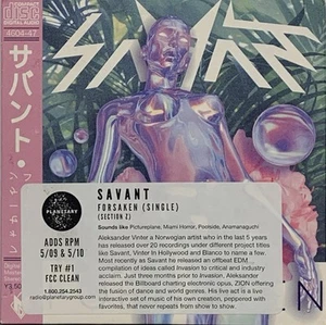 Savant • Forsaken CD Single 2016 EDM Radio Promo RARE *Mint Condition CD* - Picture 1 of 3