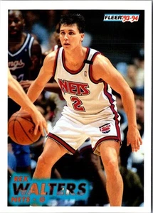 1993 Fleer Rex Walters #337 New Jersey Nets Basketball Card - Imagen 1 de 2