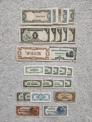 Japanese WWII Occupation Currency lot! Own 27 pieces of History!! - Image 1 of 2